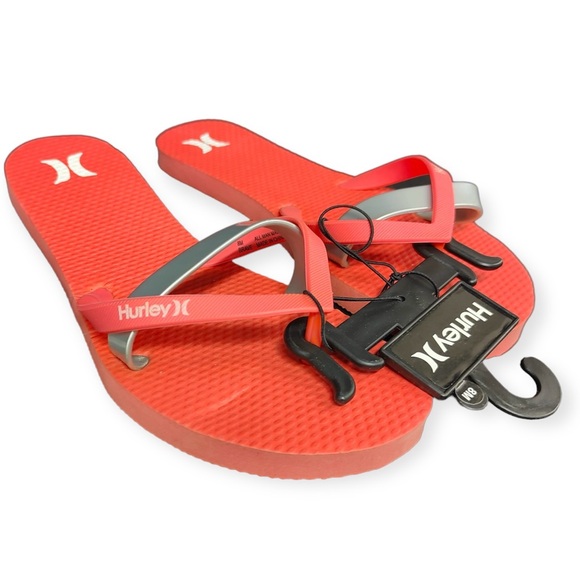 Hurley Women’s Size 7/8 Flip Flop Thong Sandals Brave Floral Pink - Picture 4 of 6